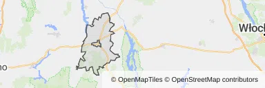 Mapa z zaznaczonym Strzelnem