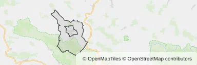 Mapa z zaznaczonym Strzyżowem