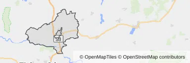 Mapa z zaznaczonym Sulechowem