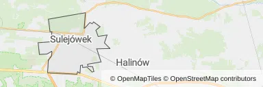 Mapa z zaznaczonym Sulejówkiem