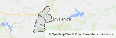 Mapa z zaznaczonymi Sułkowicami