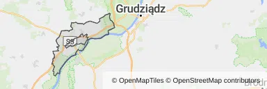 Mapa z zaznaczonym Świeciu