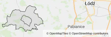 Mapa z zaznaczonym Szadkiem