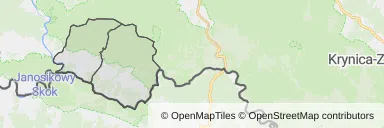 Mapa z zaznaczonym Szczawnicy