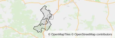 Mapa z zaznaczonym Szydłowcu