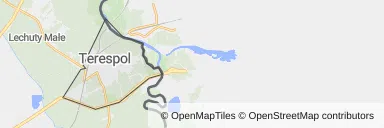 Mapa z zaznaczonym Terespolu