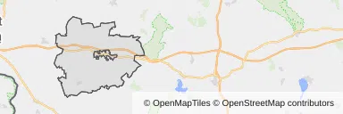 Mapa z zaznaczonym Torzymiu