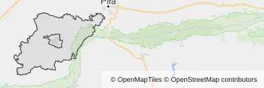 Mapa z zaznaczoną Trzcianką