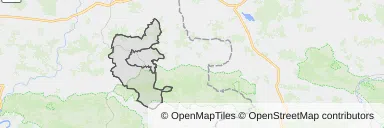 Mapa z zaznaczonym Tuchowem