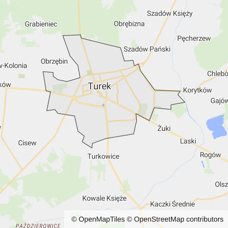 Mapa z zaznaczonym Turkiem