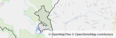 Mapa z zaznaczonym Ustrzykach Dolnych