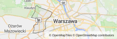 Mapa z zaznaczonym Bemowem w Warszawie