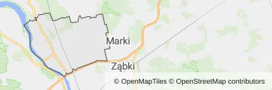 Mapa z zaznaczoną Białołęką w Warszawie