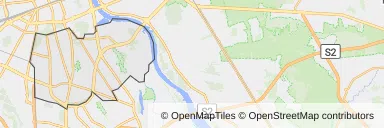 Mapa z zaznaczonym Mokotowem w Warszawie