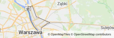 Mapa z zaznaczonym Północem w Warszawie