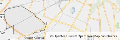 Mapa z zaznaczonym Ursusem w Warszawie