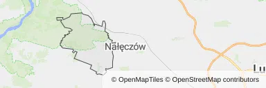 Mapa z zaznaczonym Wąwolnicy