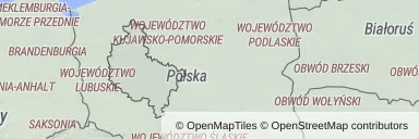 Mapa z zaznaczonym województwem wielkopolskim