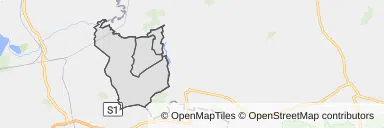 Mapa z zaznaczonymi Wilamowicami