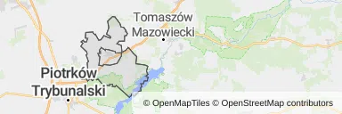 Mapa z zaznaczonym Wolborzem