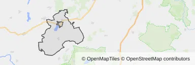 Mapa z zaznaczonym Wolsztynem