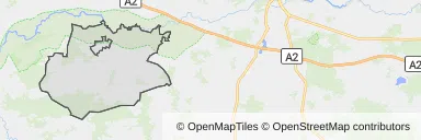 Mapa z zaznaczonym Zagórowem