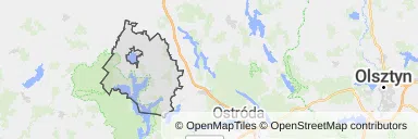 Mapa z zaznaczonym Zalewem