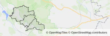 Mapa z zaznaczonym Żarkami