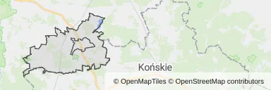 Mapa z zaznaczonym Żarnowem