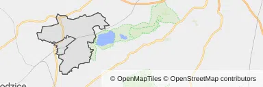 Mapa z zaznaczonym Żarowem