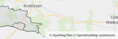 Mapa z zaznaczonym Zdunami