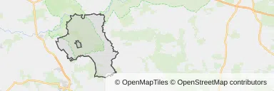 Mapa z zaznaczonym Żerkowem