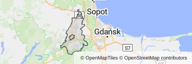 Mapa z zaznaczonym Żukowem